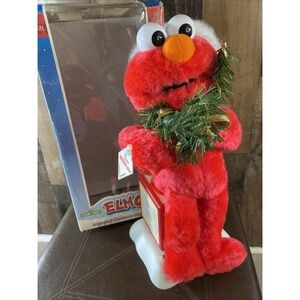 Vintage 1998 Telco Elmo Animated Christmas Figure Plush Sesame Street Jim Henson